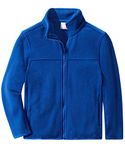 Spring&Gege Kids Solid Full-Zip School Outdoors Polar Fleece Jacket for Boys Royal Blue Size 11-12 Years