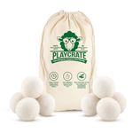 Wool Tumble Dryer Balls - 8 Pack Organic Laundry Fabric Softener - Reduce Drying Time, Wrinkles & Static Cling - 100% Hypoallergenic New Zealand Wool