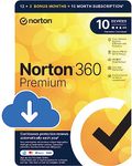 Norton 360 Premium 2024, Antivirus Software for 10 Devices and ‎15 Month Subscription ‎with ‎Automatic Renewal, Includes Secure VPN and Password Manager, PC/Mac/iOS/Android, Activation Code ‎by email