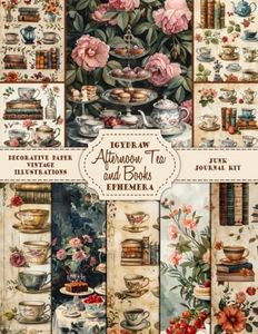 Afternoon Tea and Books - Tea, treats, books and flowers, to cut out: Decoupage Paper for Journaling, Scrapbooking, DIY, Crafting Projects