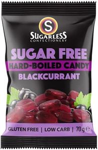 Sugarless Confectionery Aura Hard-Boiled Blackcurrant Flavour 70 g