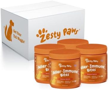 Zesty Paws Allergy Immune Supplement for Dogs Lamb- with Omega 3 Wild Alaskan Salmon Fish Oil & EpiCor + Digestive Prebiotics & Probiotics - Anti Itch & Skin Hot Spots - 90 Count, 4 Pack