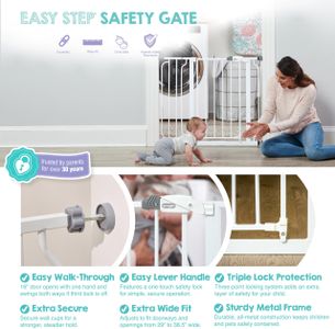 Regalo Easy Step Baby Gate – Pressure Mount, Walk-Through Safety Gate
