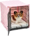 New World Dog Crate Cover Featuring Teflon Fabric Protector, Dog Crate Cover Fits New World & Midwest 24-Inch Dog Crates, Pink Designer Pattern