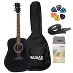 Cort AD810E Dreadnought Electro Acoustic Guitar with Gig-Bag, Polishing Cloth, Strap, Picks & E-Book - Black