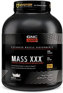 GNC AMP Mass XXX with MyoTOR Protein Powder | Targeted Muscle Building and Workout Support Formula with BCAA and Creatine | Vanilla | 13 Servings