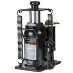 Omega 18206C Black Hydraulic Bottle Jack with Return Springs - 20 Ton Capacity