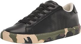 Steve Madden Men's Nayden Sneaker, Black Leather, 10.5 UK