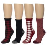 Cuddl Duds Ladies Super Soft Multipack Lounge Socks, Buffalo Plaid, One size