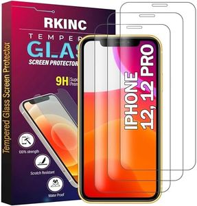 Screen Protector [3-Pack] for iPhone 12 / iPhone 12 Pro 6.1-Inch, RKINC Tempered Glass Film Screen Protector, 0.33mm [LifetimeWarranty][Bubble-Free][Anti-Scratch][Anti-Shatter]