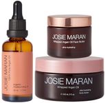 Josie Maran Head-to-Toe Hydration Kit - Whipped Argan Oil Body Butter, Whipped Argan Oil Face Butter & Pure Argan Oil - Hydrating Skincare Set for Soft, Smooth Skin - Face & Bodycare Set (11.4 Ounces)