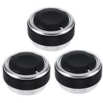 Ford Fiesta Accessories, Yosoo 3pcs Aluminum Alloy Car Air Conditioning Heat Control Switch Switch AC Knob for Ford Focus 05-14 Auto Accessories (Black)