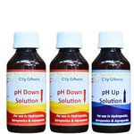 City Greens Hydroponics Concentrated pH Up, pH Down Solution -Total 300ml (200ml pH Down, 100ml pH Up)