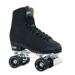 CHICAGO Skates Men's Premium Leather Lined Rink Roller Skate - Classic Black Quad Skates - Size 12