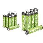 AmazonBasics AAA High-Capacity Rechargeable Batteries 850mAh (12-Pack) Pre-charged & AAA High-Capacity Rechargeable Batteries, (8-Pack) Pre-charged (Appearance may vary)