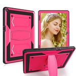 SOATUTO for Walmart Onn 10.1 Tab Case 2020 ( Model: 100011886 ), Shockproof Kids Friendly Rugged Hybrid Sturdy Armmor Case Built-in Kickstand for Onn 10.1 inch Tablet 2020 Generation 2 (Pink)