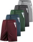 AKAWOOKO 5 Pack Men's Athletic Gym 