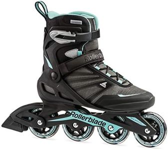 Rollerblade Zetrablade Women's Adult Fitness Inline Skate, Black and Light Blue, Performance Inline Skates