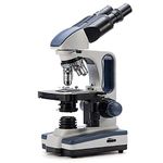 SWIFT SW350B Professional Microscope Binocular Compound Lab Microscope for Adults,40X-2500X,Siedentopf Head, Research-Grade,Wide-field 10X and 25X Eyepieces, Mechanical Stage, Abbe Condenser