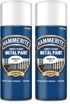 Hammerite Spray Paint for Metal. Direct to Rust Exterior White Metal Paint, Smooth Finish. Corrosion Resistant White Gloss Paint and Rust Remover, 8 Year Protection - 400ml Aerosol 0.5 SqM Coverage​