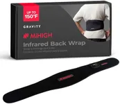 MiHIGH by Gravity Portable Infrared Back Wrap, Heating Wrap Pad for Lower Back, Adjustable Heated Wrap Belt with Rechargeable Battery, Fast Infrared Heating Pad, Upgraded Version