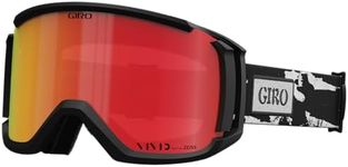 Giro Revolt Snowboard Ski Goggles - for Men, Women & Youth - Black & White Stained Strap w/VIVID Ember/Clear Lenses