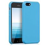 kwmobile Case Compatible with Apple iPhone SE (1.Gen 2016) / iPhone 5 / iPhone 5S Case - TPU Silicone Phone Cover with Soft Finish - Light Blue