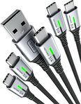 USB C Cable, INIU [5 Pack] 3.1A QC Fast Charging USB Type C Cable, Nylon Charger (1.6+3.3+3.3+6.6+6.6ft) USB-C Phone Charger Cables for iPhone 16 15 Pro Max Samsung Galaxy S21 S20 S9 S8 Plus Note 10