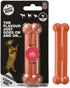 Tasty Bone Nylon Bacon Dog Chew Toy Bone Extra Small