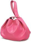 Women's Clutch Soft Vegan Leather Hobo Top Handle Bag Small Tote Purse, Hot Pink