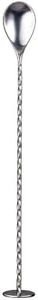 DIONZIA Bar Mixing Spoon with Muddler, 10 Inch 304 Stainless Steel 2-in-1 Cocktail Mixing Spoons, Multipurpose Bartender Tool for Stirring Muddling Mojitos, Fruits and Cocktails