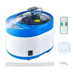 ZONEMEL Sauna Steamer Portable Pot 4 Liters, Stainless Steel Steam Generator with Remote Control, Spa Machine with Timer Display Mist Moisturizing for Body Detox, Home Spa (Blue, US Plug)