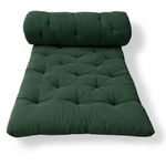 ATOOTFUSION Foldable Star Cotton Floor Mattress 72x30x5 Inch | Soft Thick Firm Handcrafted Tufted Futon Gadda for Guest Sleeping, Yoga, Picnic | Lightweight Rollable (Bottle Green)