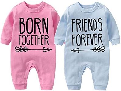 culbutomind - Divertido pelele para bebé, con diseño de mejores amigos, regalo para recién nacido, multicolor, 0-3 Meses
