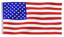 ARICONA FLAGS USA flag - US flag 3x5ft with brass eyelets – weatherproof national flag for flagpole – 100% polyester – 90x150cm