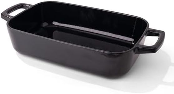 Alva Nori Cast Iron Dutch Oven Dish Roaster Casserole Non Toxic Cookware Baking & Browning 12" x 8" PFAS, PFOA & PFTE Free, Nonstick Roasting Pan, Cooking Pot, Oven Safe, Durable Enamel Coating