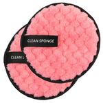 Makena Makeup Removal Facial Cleansing Pads - 2 Pcs Combo Sponge Puff Makeup Washing Pad Deep Cleansing & Exfoliating Double Layer Reusable Removal Wipes Sponge for Women