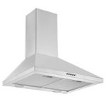 Ancona AN-1534 24 in. Wall Pyramid Convertible Range Hood, Stainless Steel