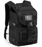 Military Tactical Backpack for Men 35L Army Assault Hiking Camping Backpacks with Molle System (Black)