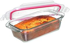 Glasslock Oven Safe Glass Rectangular Loaf Baker Dish, 1750 ml Capacity, Clear, OCRT-175