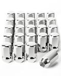 Orion Motor Tech M14x1.5 Lug Nuts, Cone Seat Lug Nut Set with 7/8" Hex, 14x1.5mm Wheel Lug Nuts Compatible with Buick Dodge Cadillac Chrysler Chevy Silverado, GM 9596070 611-236, Set of 24, Chrome