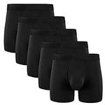 5Mayi Mens Underwear for Men Boxer Brief Cotton Men's Boxer Briefs Pack Black