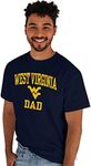 The Blue Brand Blue84 Men's Standard Dad T-Shirt, West Virginia Mountaineers Navy, Large