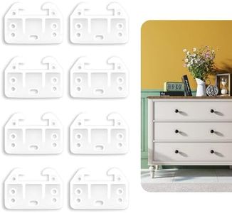 8 Pcs Replacement Center Drawer Tracks for Furniture - Plastic Kitchen Drawer Slides Guides 2.35 x 1.62, Good for Dresser, Drawers, and Wardrobe with Center Mount, Durable and Easy to Install