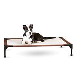 K&H Pet Products Self-Warming Pet Cot Elevated Pet Bed Medium Chocolate/Fleece 25" x 32" x 7"