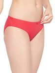 Clovia Women's 100% Cotton Low Waist Inner Elastic Bikini Panty (PN3509P04_Red_L)