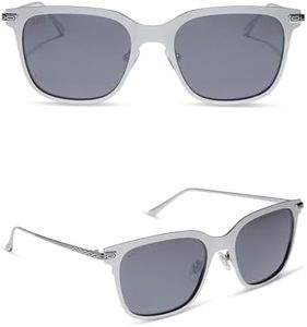 DIFF | Star Wars Mandalorian 3.0 Square Sunglasses for Men and Women | UV400 Polarized Protection | Silver Chrome + Silver Flash