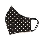 4 x Black Polka Dot Cotton Face Mask Protective Covering Washable Reusable Breathable Cover spot dots