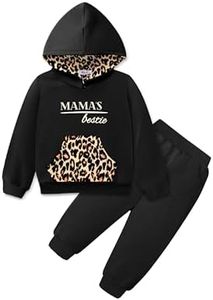 Arshiner Toddler Baby Girls Clothes Crewneck Sweatshirt and Joggers Pants with Pockets 2pcs Tracksuit Outfits Set 18-24Months