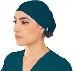 BEE ON Teal Two Pack Surgical Caps with Adjustable Cords for Men and Women